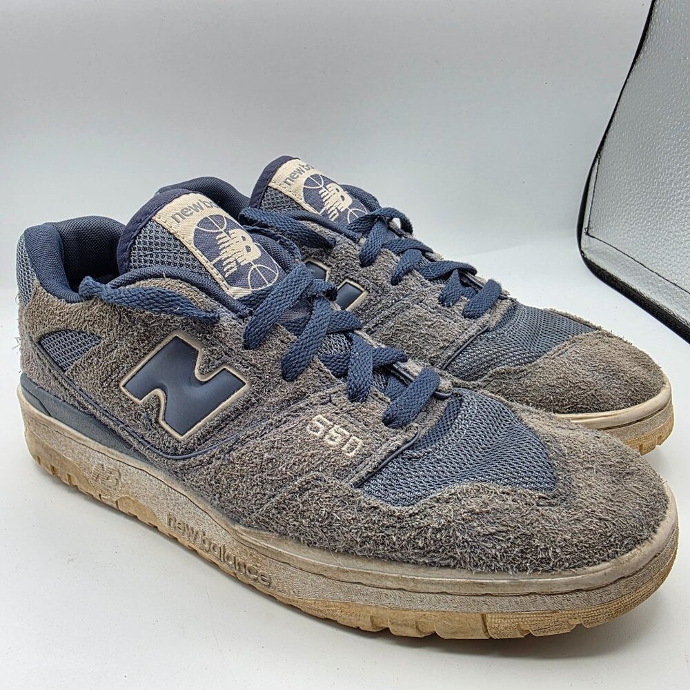 New Balance 550 Mens Size 7.5 Vintage Indigo Blue Sneaker Shoes Casual Walking